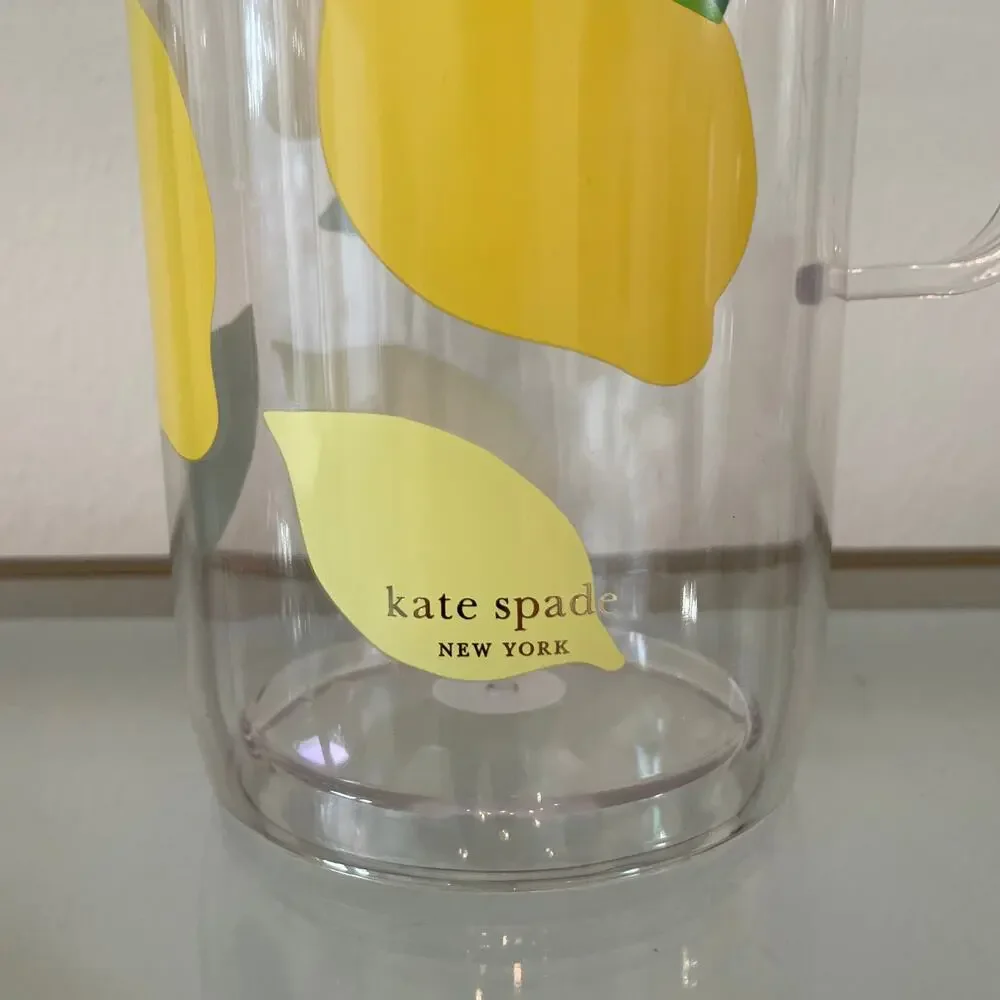 Kate Spade New York Nesting Pitcher Set with Water Pitcher & 2 Reusable Cups NEW